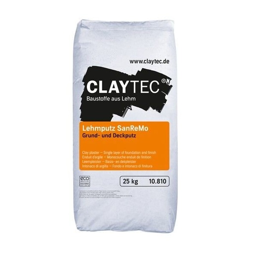 [CLA10.810] CLAYTEC Lehmputz SanReMo 25 kg