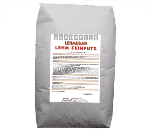 [REI13258] Lehmusan Lehm Feinputz HELL 20 kghelle Variante (4,5 kg=4 mm)