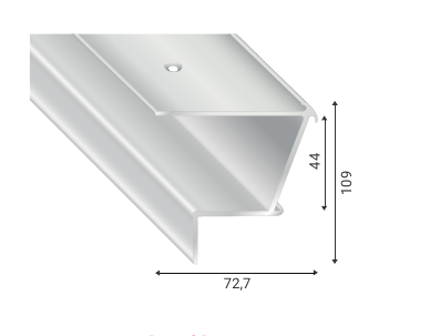 [SCH79-D675SI] RENO Treppen Renovierungsprofil 79-D675SI silber  270cm