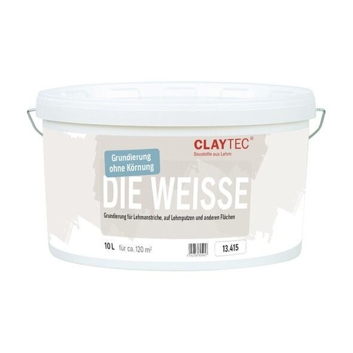 [CLA13.415] Claytec Grundierung Die Weisse 10 l