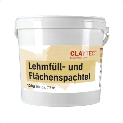 [CLA13.531] Claytec Lehm Füll- und Flächenspachtel 10kg/Eimer natur-Hell