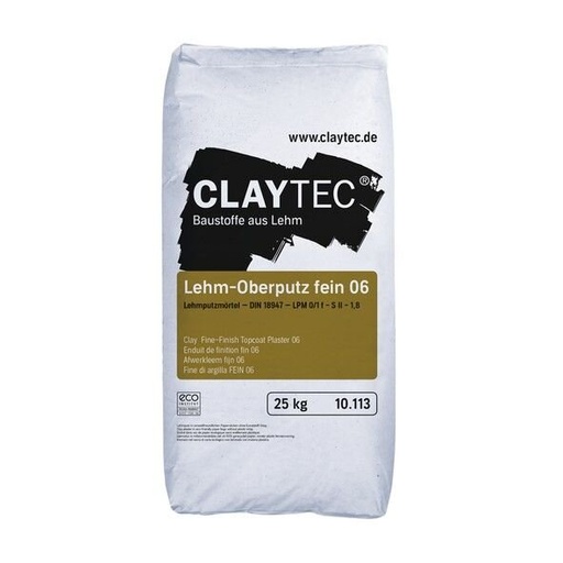 [CLA05.113] CLAYTEC Lehm-Oberputz fein 06 - 800 kg BigBag