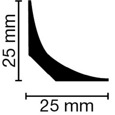 [SCH33H2828ESW] Hohlkehlleiste H2828  weiß 2,40m  33-H2828esw