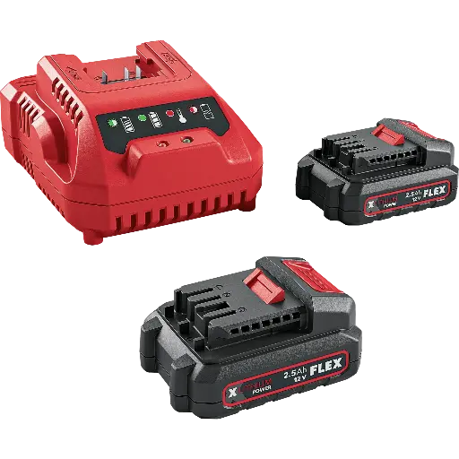 [FLX531719] FLEX P-Set 12-22 Q Power Ladegerät 12V + 2x Akku 12V 2,5Ah