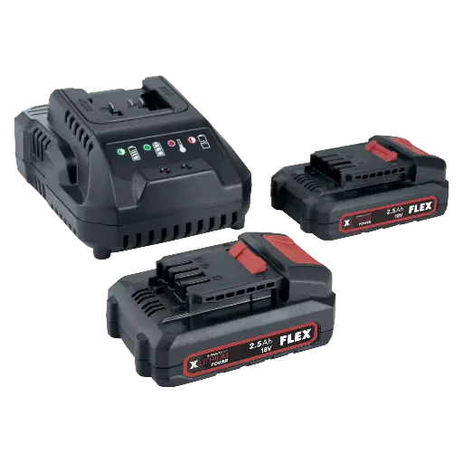 [FL532740] FLEX P-Set 22 Q Power Ladegerät 18V + 2x Akku 18V 2,5Ah