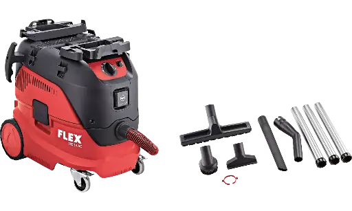 [FLX471186] FLEX Sicherheitssauger  VCE 33 L AC  Aktionspaket 471186 mit Transportkoffer 414077 und 5 Filtersäcken FS-F VCE33 502227