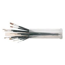 [S060000] Storch Feinhaar-Pinsel-Set 10 Pinsel + Rührholz im Köcher