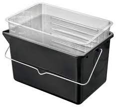 [S284718] Storch Set Farbeimer 8l Kst schwarz mit 5x Farbeimereinsatz