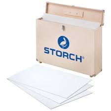 [S290510] Storch Musterplatten-Koffer aus Holz mit 10 Einteilungen