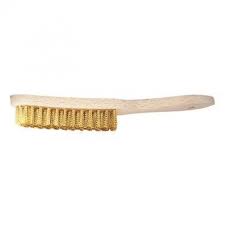 [S432305] Storch Drahtbürste Messing 5-reihig Holzkörper