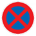 [LIM69894] Piktogramm VZ 283-50 HALTEVERBOT D=50mm