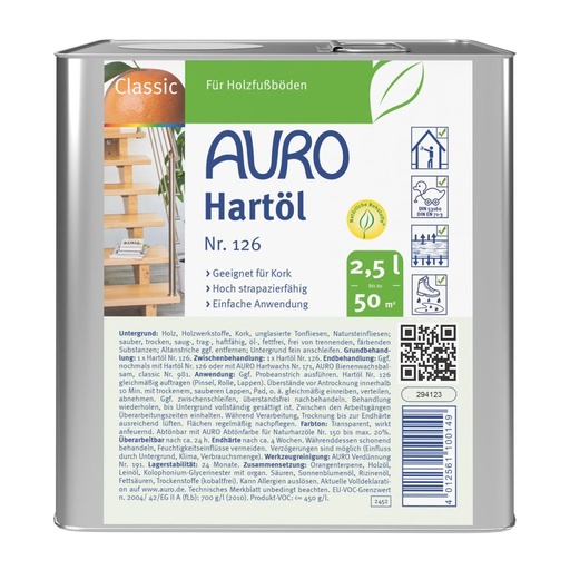 [AUR126000044] Auro Hartöl 126 2,5l