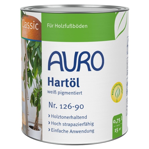 [AUR126009024] Auro Hartöl Weiß 126-90 pigmentiert 0,75l
