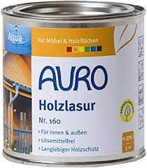 [AUR160007420] Auro Holzlasur, Aqua, Grau 0,375l