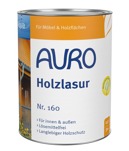 [AUR160008529] Auro Holzlasur, Aqua, Nussbaum 2,5l