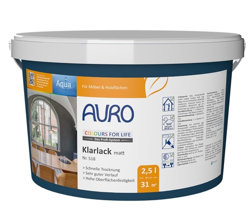 [AUR518000029] Auro CFL Klarlack 518 matt 2,5l