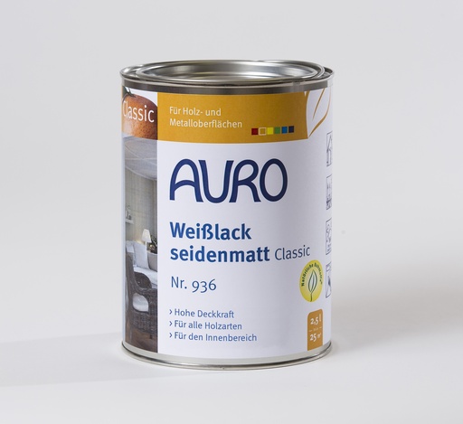 [AUR936000028] Auro Weißlack, seidenmatt, Classic 2,5l