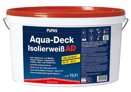 [PUF014205000] Pufas Aqua-Deck Isolierweiß AD 12,5 l