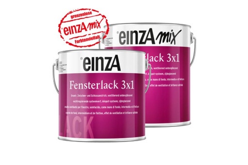 [EIN0067512] einzA Fensterlack 3 x 1 weiß 0,75l